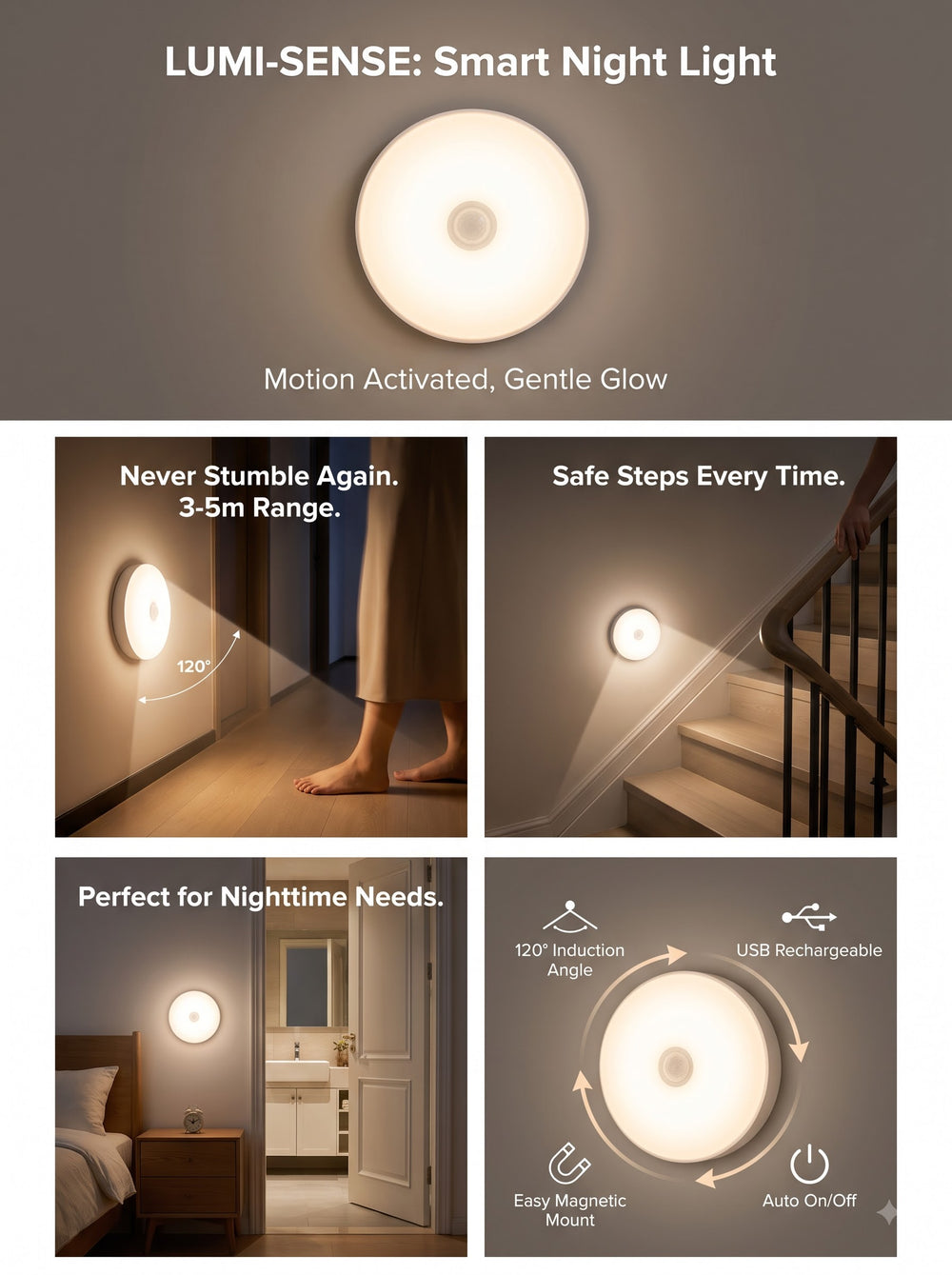 Motion Sensor Night Light (Pack of 2)