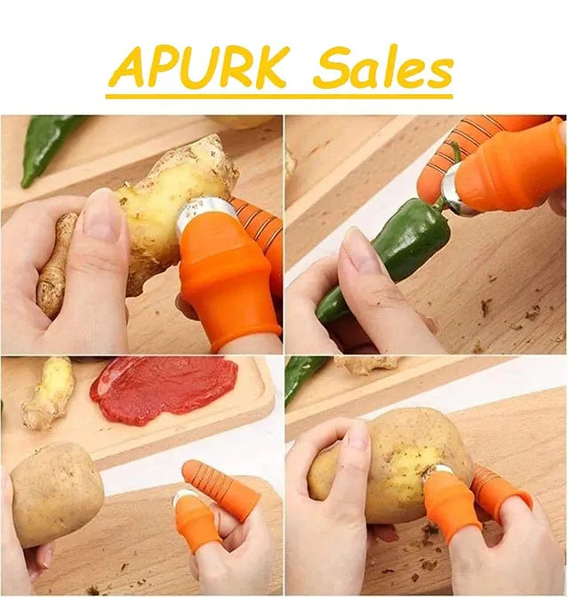 KPS Silicone Thumb Knife, Kitchen Garden Finger Cutter Tool for Quickly Cutting Vegetables Plant, (Set of 1)