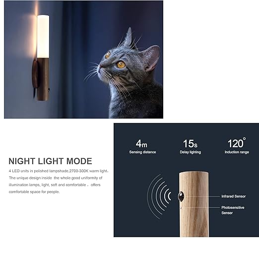 Wooden Motion Sensor Night Light