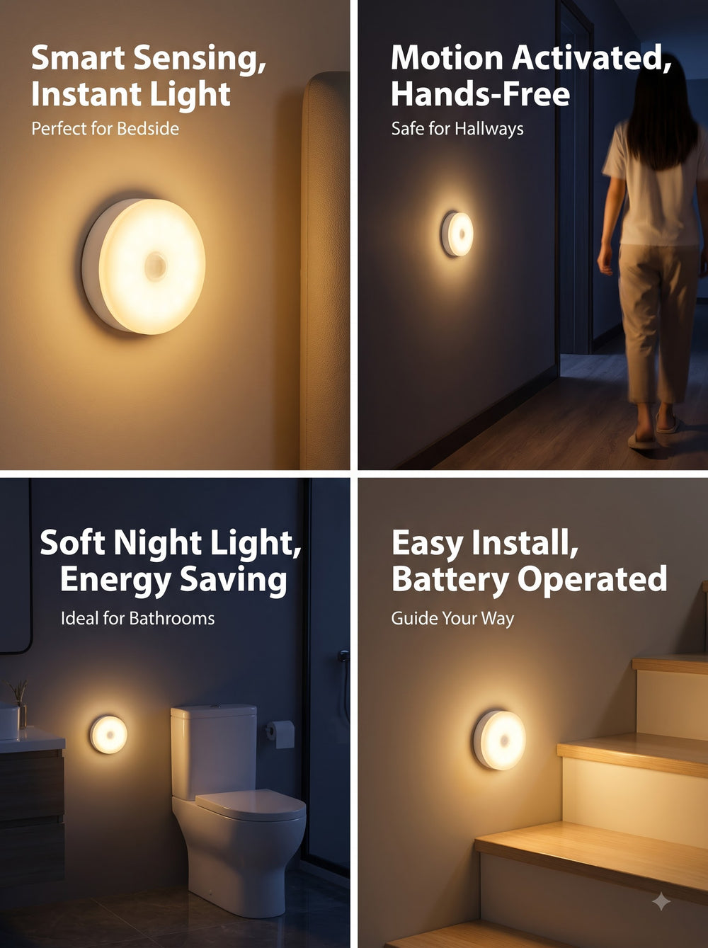 Motion Sensor Night Light (Pack of 3)